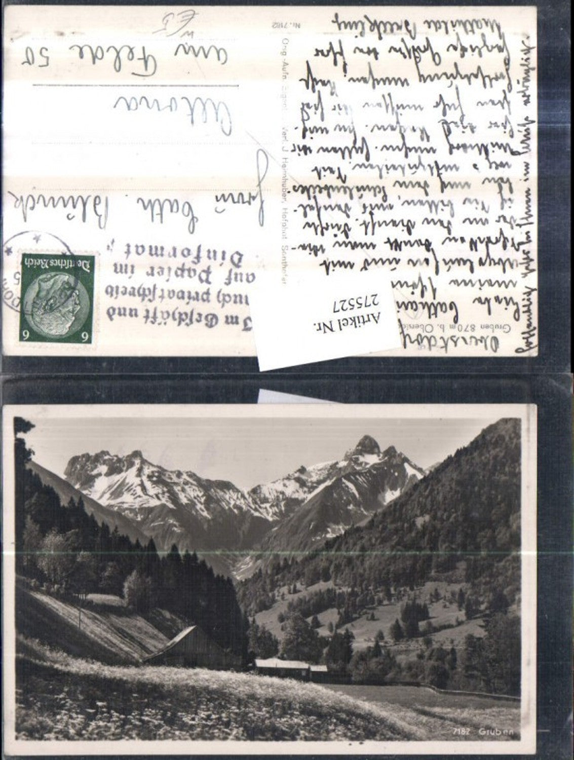 275527,Gruben b. Oberstdorf im Allgäu Bergkulisse