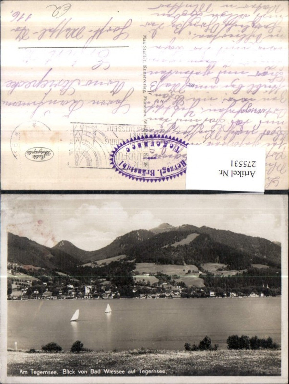 275531,Am Tegernsee Blick von Bad Wiessee auf Tegernsee Totale