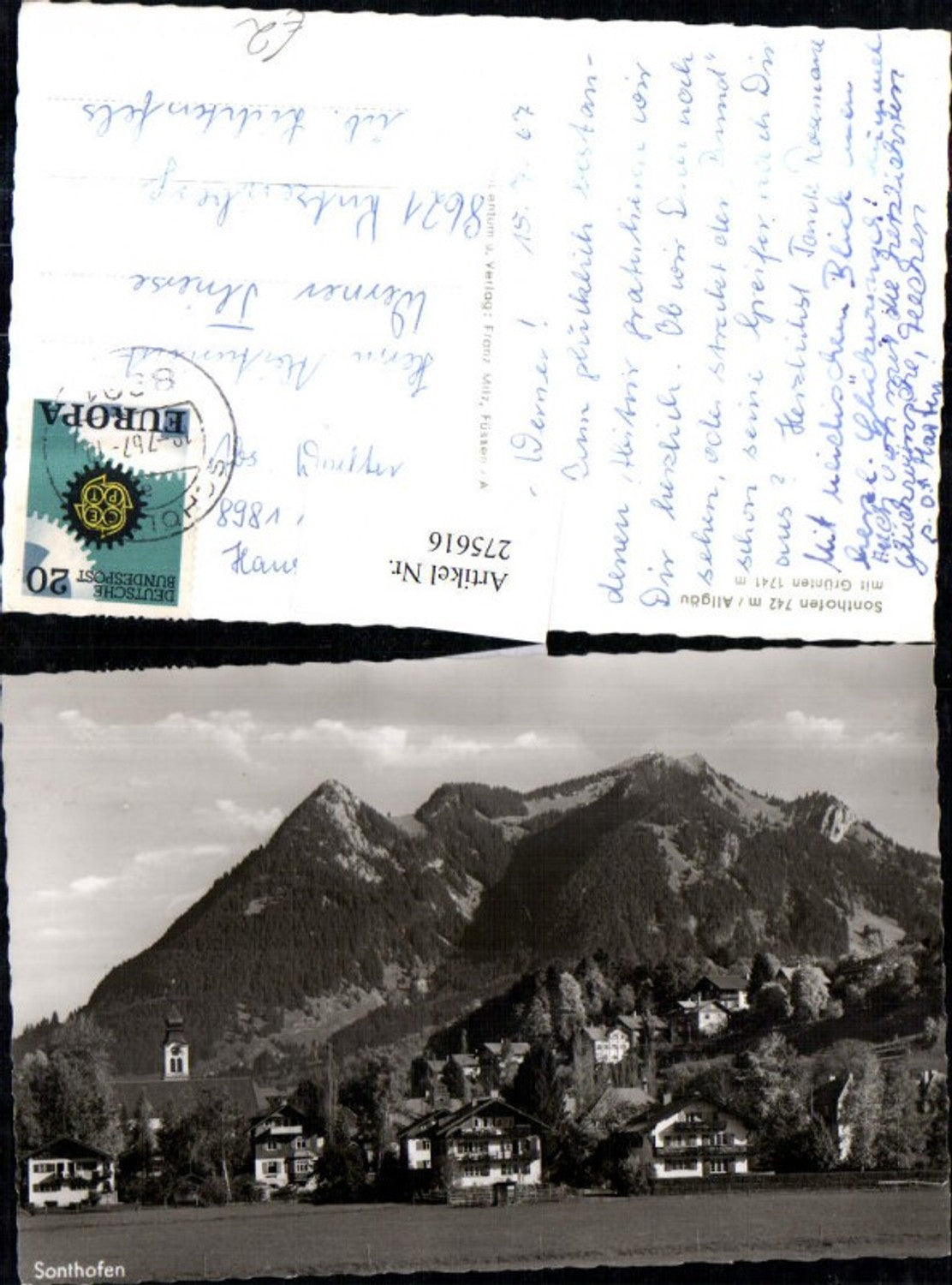 275616,Sonthofen im Allgäu Teilansicht m. Grünten