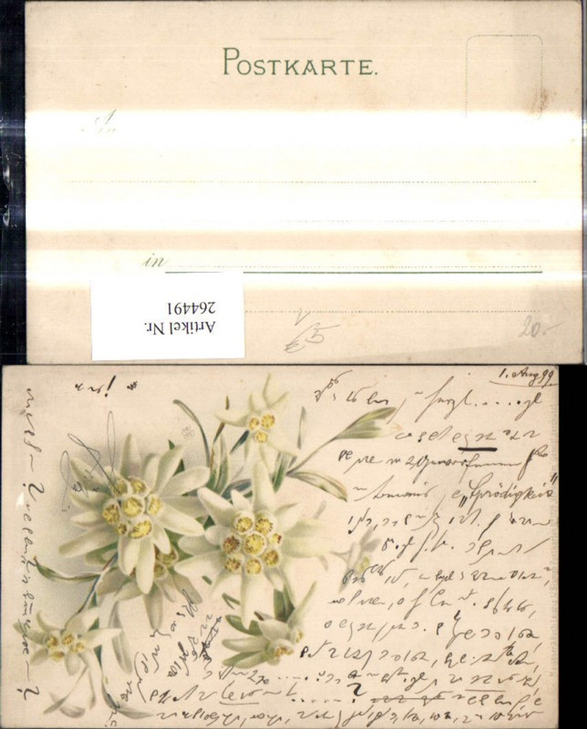 264491,Künstler Ak Meissner & Buch 1029 Von der Alm Edelweiß Alpenflora Blumen