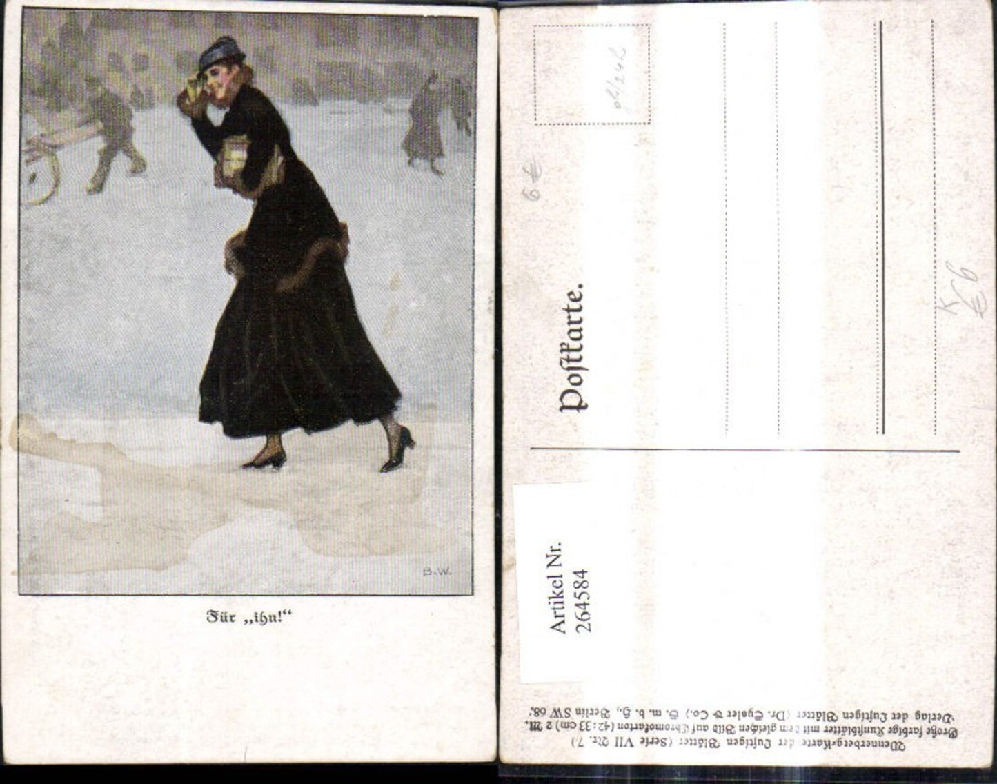 264584,Künstler Ak Brynolf Wennerberg Frau m. Geschenke Pakete Für Ihn Kriegspost