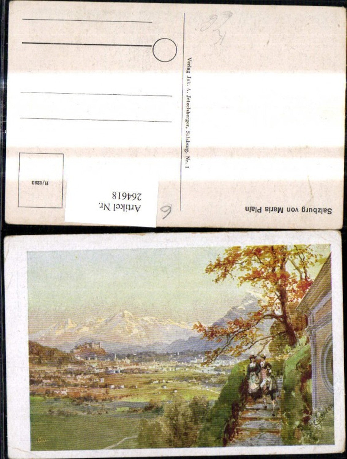264618,Künstler Ak E.T. Compton Salzburg v. Maria Plain