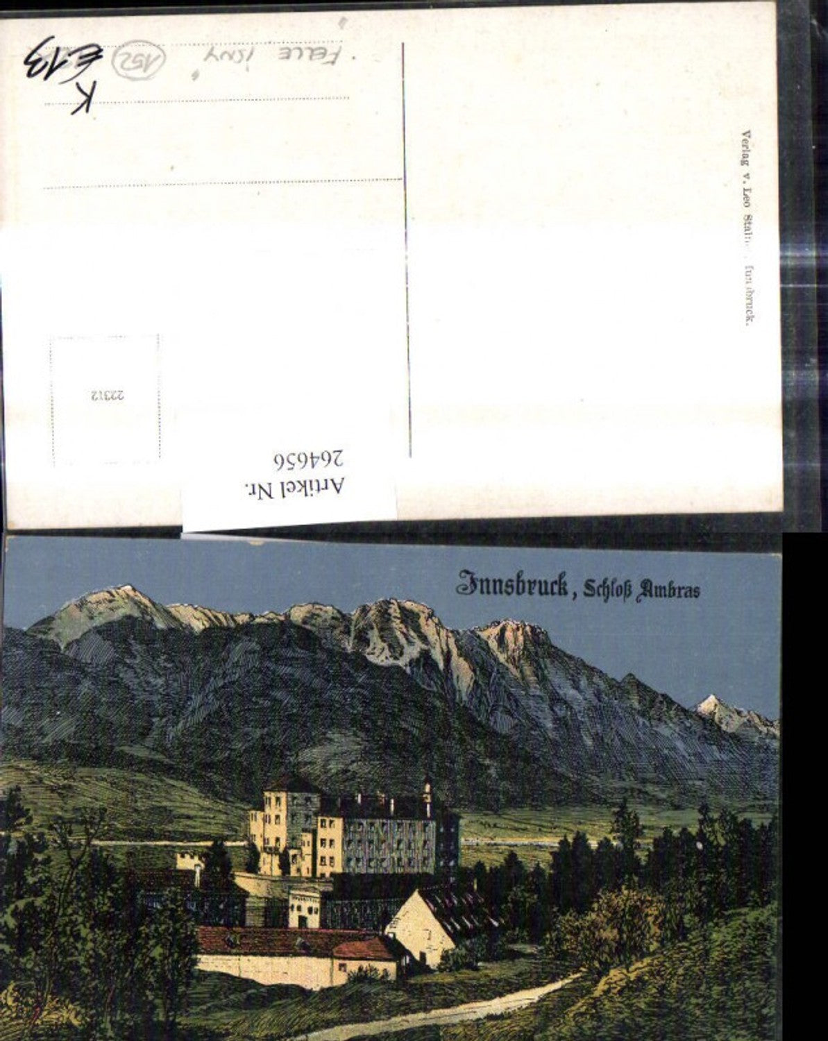 264656,Künstler Ak Eugen Felle Innsbruck Schloß Ambras pub Leo Steiner 22312