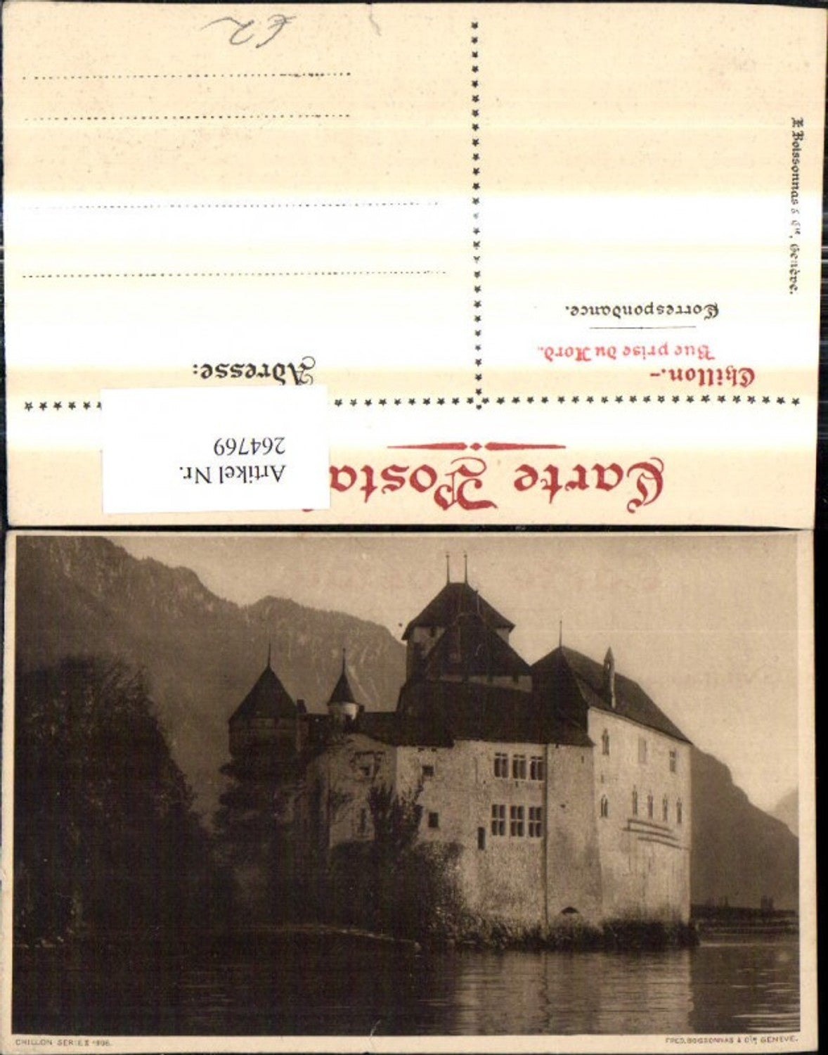 264769,Schloss Burg Chillon Vue prise du Nord