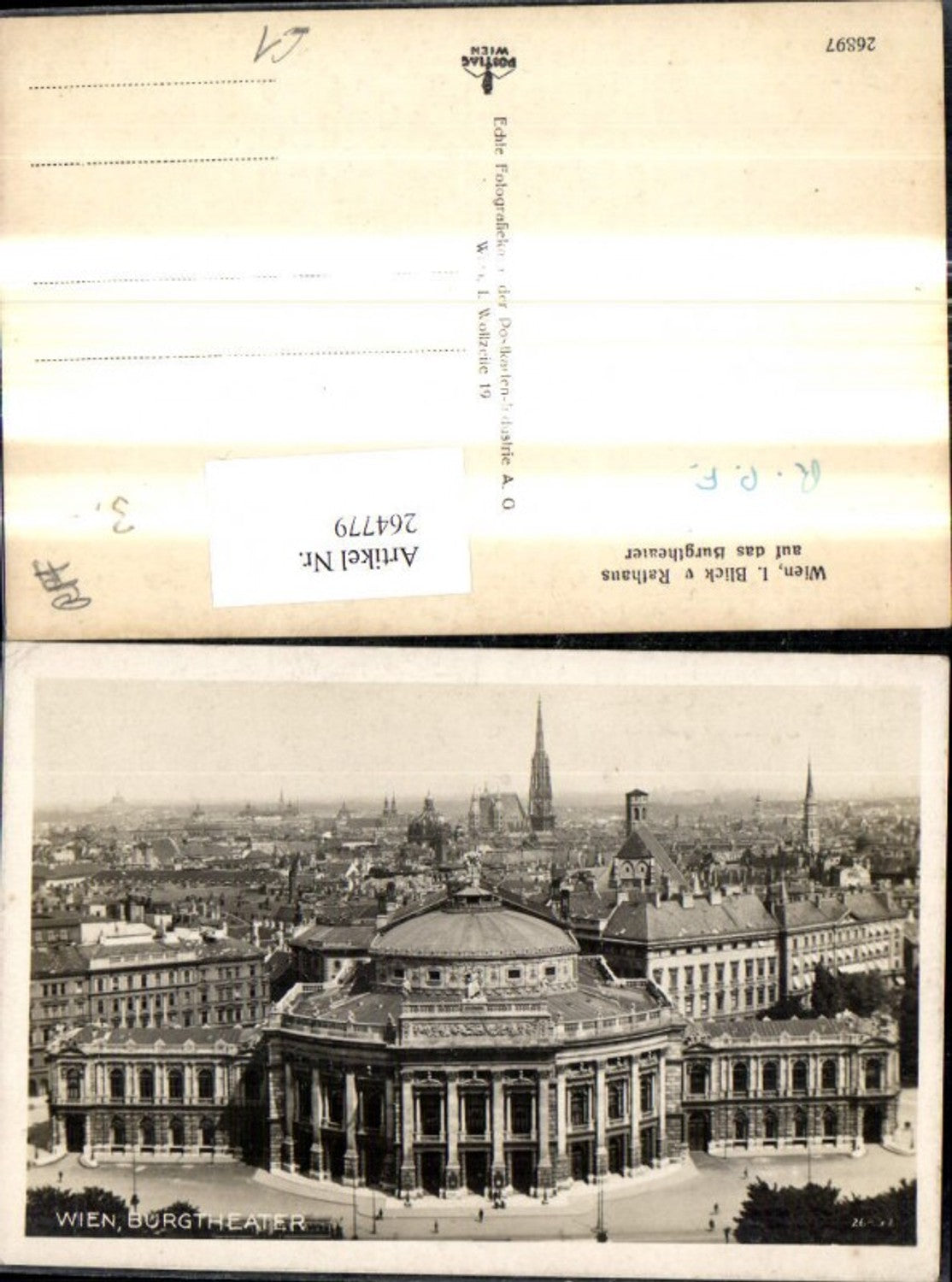 264779,Theater Wien Burgtheater Blick v. Rathaus