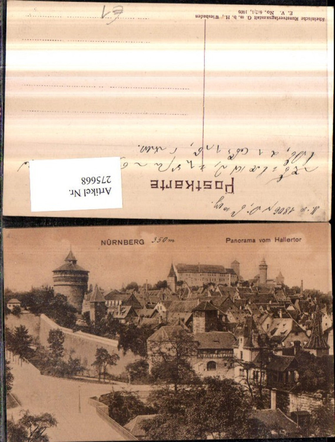 275668,Nürnberg Totale Panorama vom Hallertor Turm