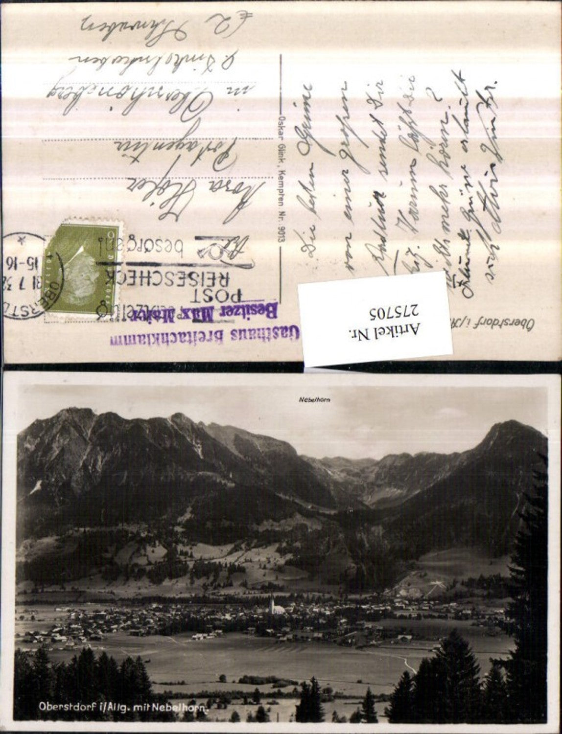 275705,Oberstdorf im Allgäu Totale m. Nebelhorn Bergkulisse