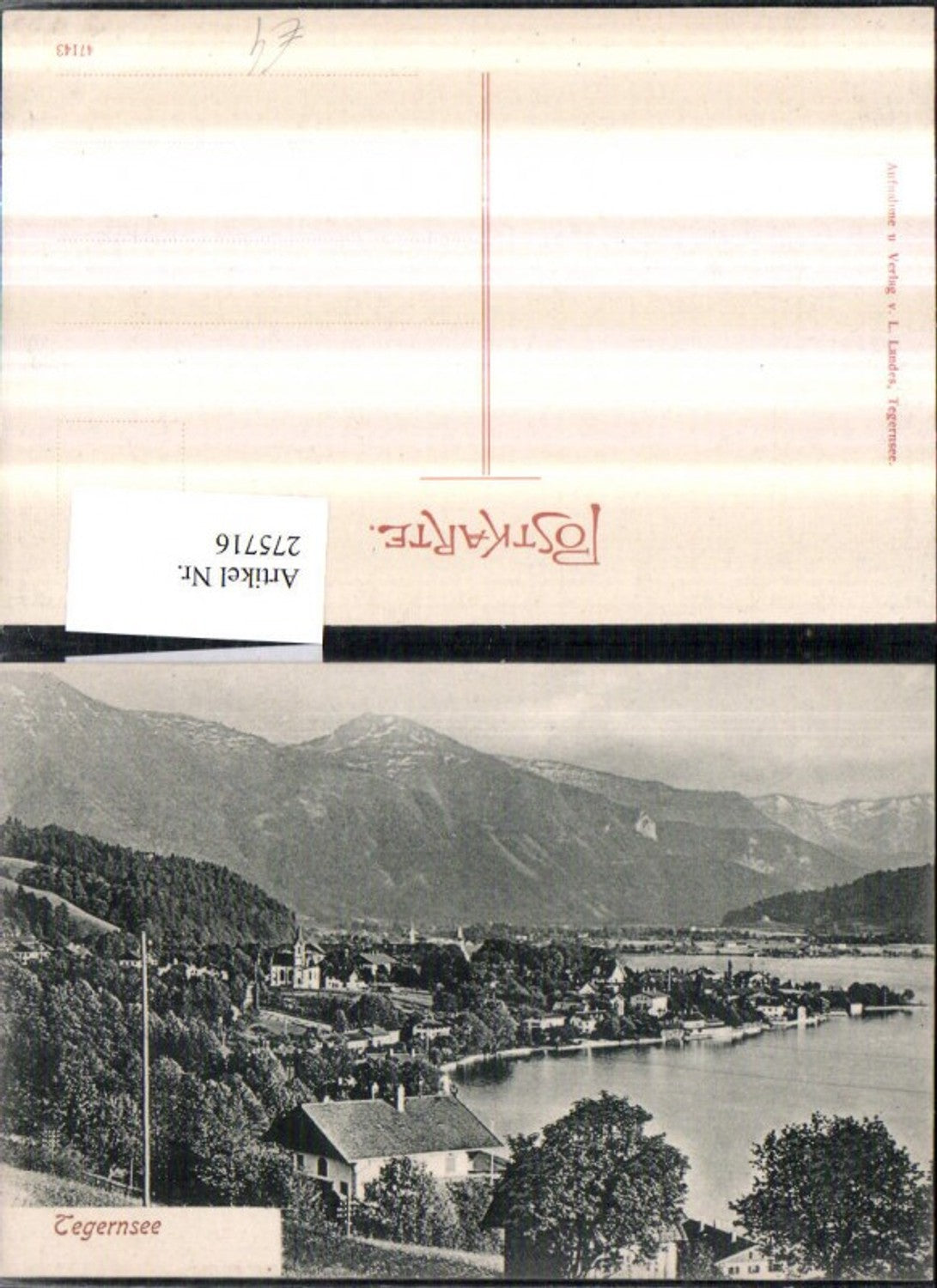 275716,Tegernsee Totale Bergkulisse