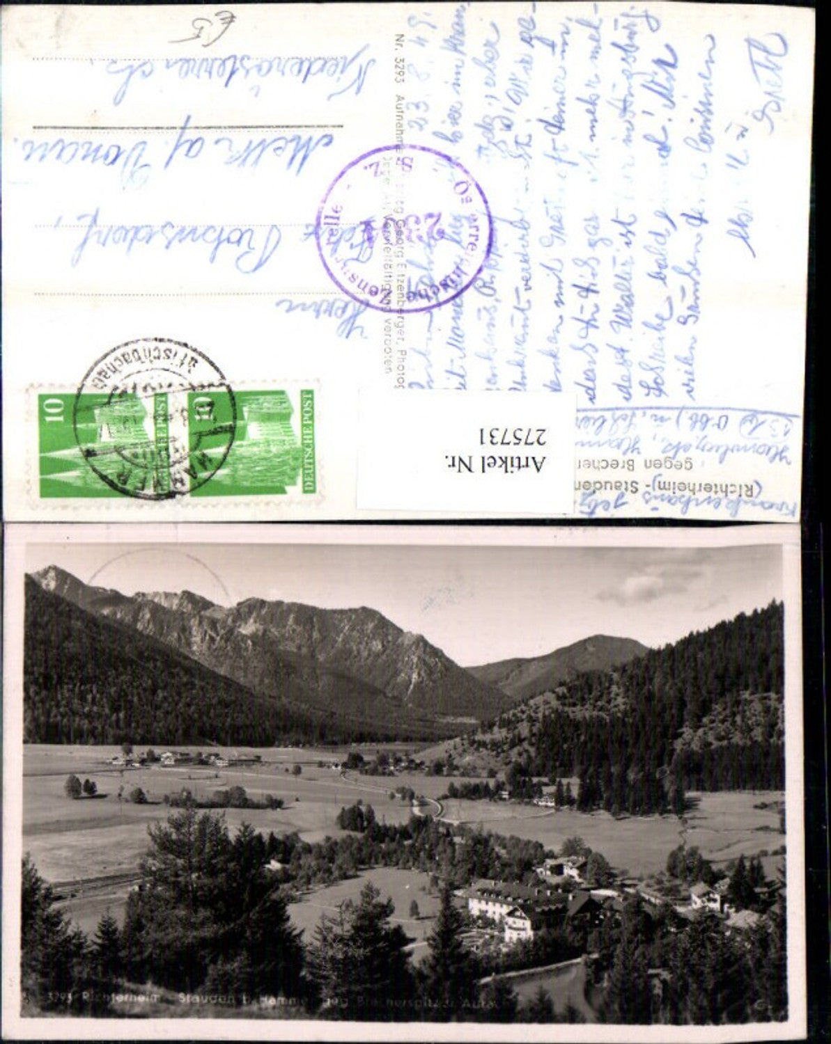 275731,Richterheim Stauden b. Hammer geg. Brecherspitze u. Aurach