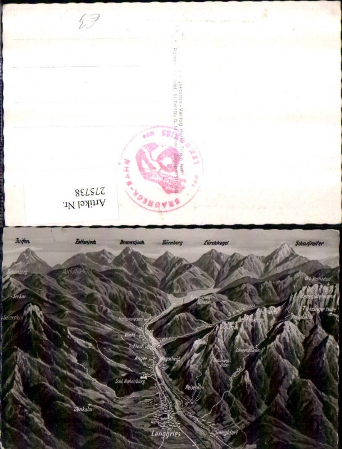 275738,Lenggries u. Umgebung aus d. Vogelschau Totale Winkl Anger Wegscheid