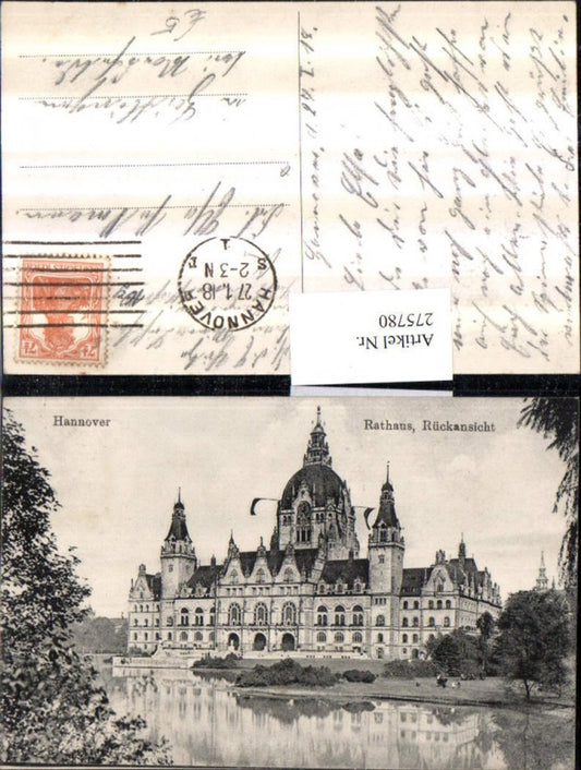 275780,Hannover Rathaus Rückansicht