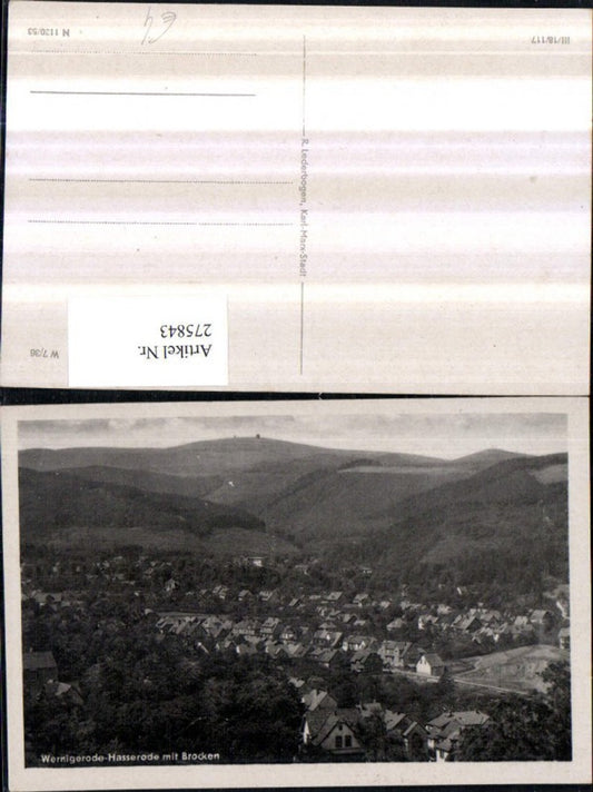 275843,Wernigerode Hasserode Totale m. Brocken