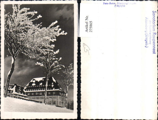 275865,Foto AK Altenberg im Erzgebirge Sanatorium Raupennest Winterbild