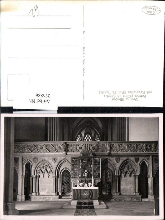 275886,Meißen Dom Kirche Lettner m. Kreuzaltar