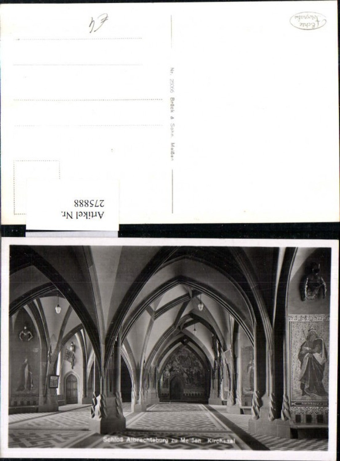 275888,Schloss Albrechtsburg zu Meißen Kirchsaal Innenansicht