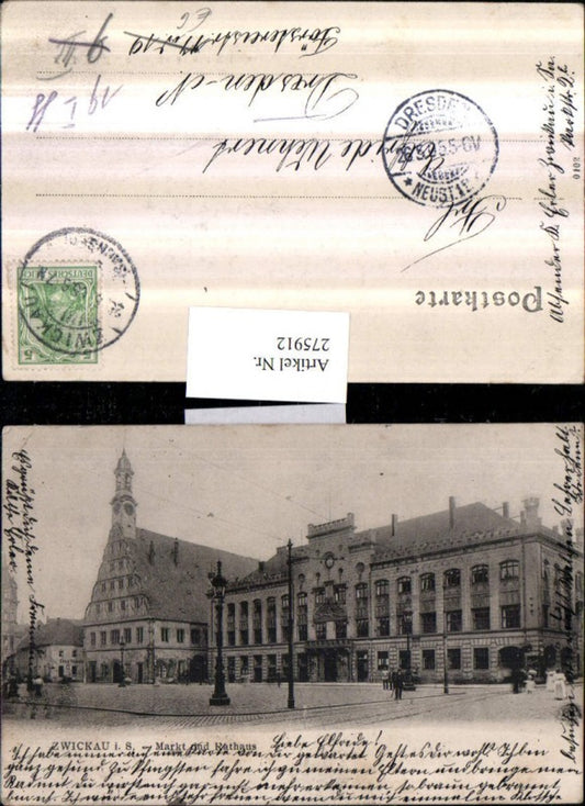 275912,Zwickau Markt u. Rathaus