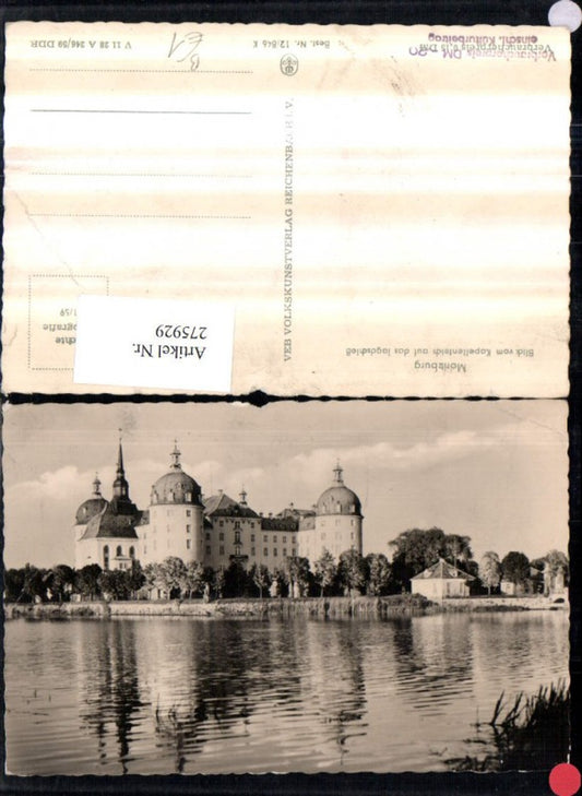275929,Moritzburg Blick v. Kapellenteich auf d. Jagdschloss Schloss pub VEB 12/846 K