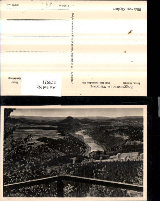 275931,Sächsische Schweiz Berggaststätte Gr. Winterberg b. Bad Schandau