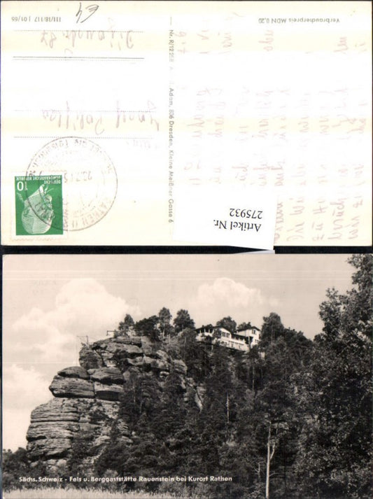 275932,Sächsische Schweiz Fels u. Berggaststätte Rauenstein b. Rathen