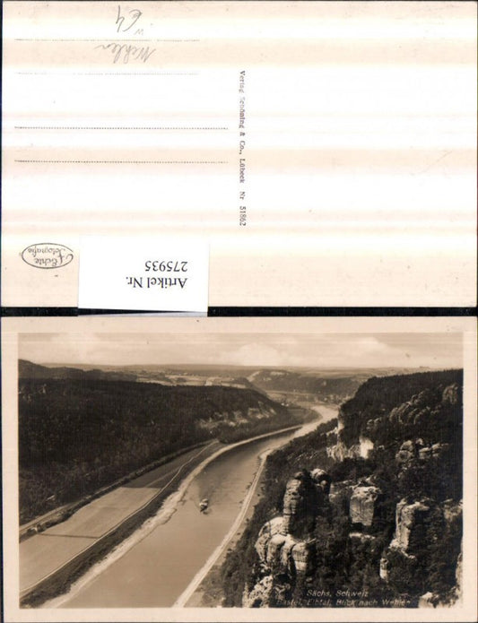 275935,Sächsische Schweiz Bastei Elbtal Blick nach Wehlen