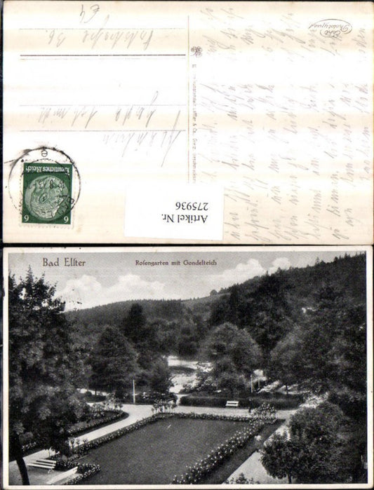 275936,Bad Elster Rosengarten m. Gondelteich