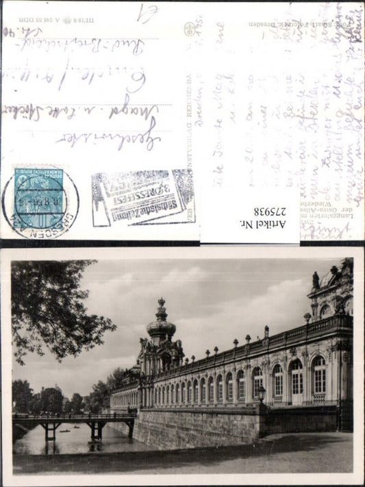 275938,Dresden Zwinger Langgalerien m. Kronentor Brücke pub VEB