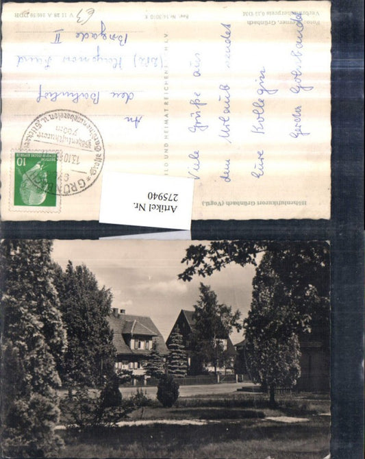 275940,Grünbach im Vogtland Häuser Partie pub VEB 14/3010 K