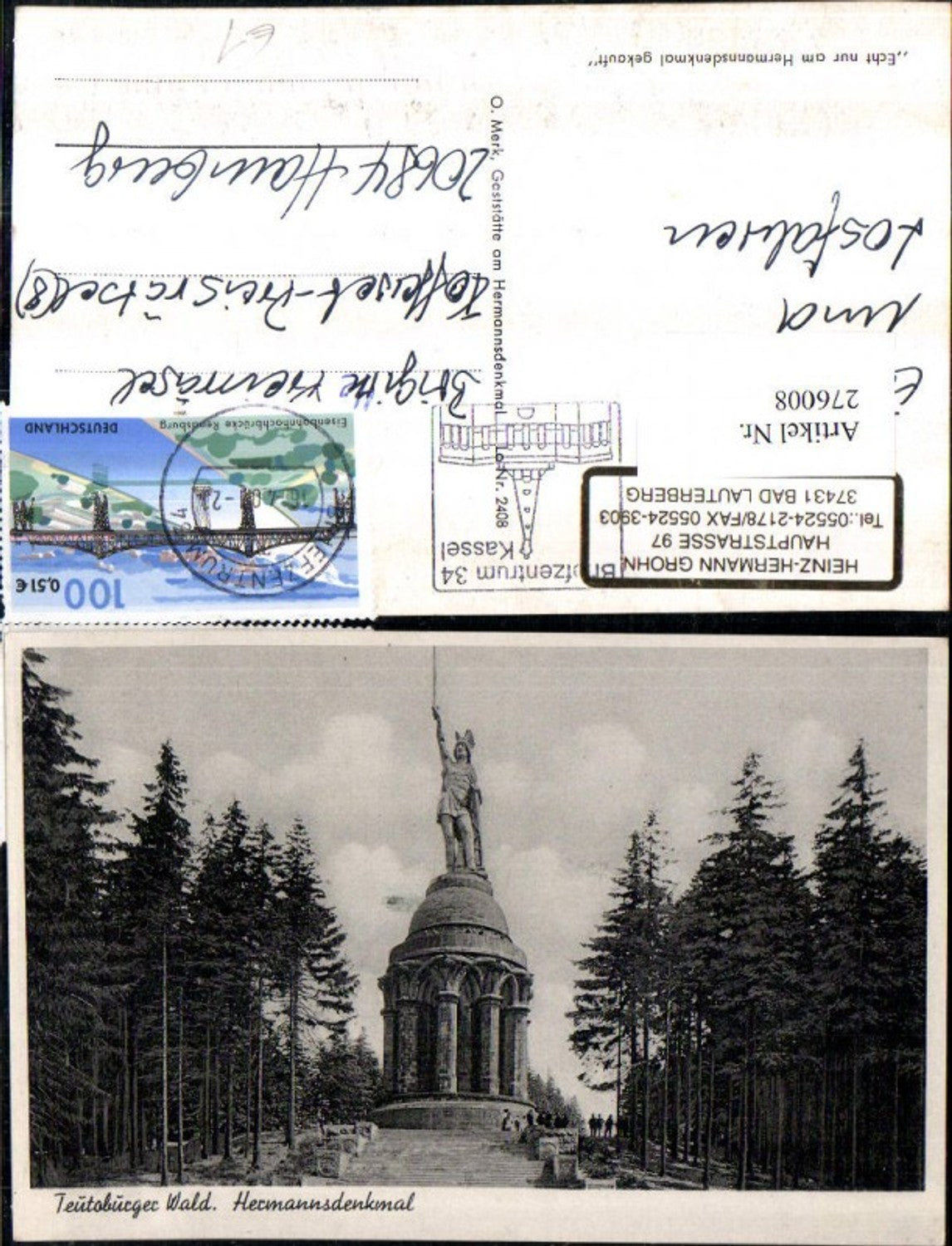 276008,Teutoburger Wald Hermannsdenkmal b. Detmold
