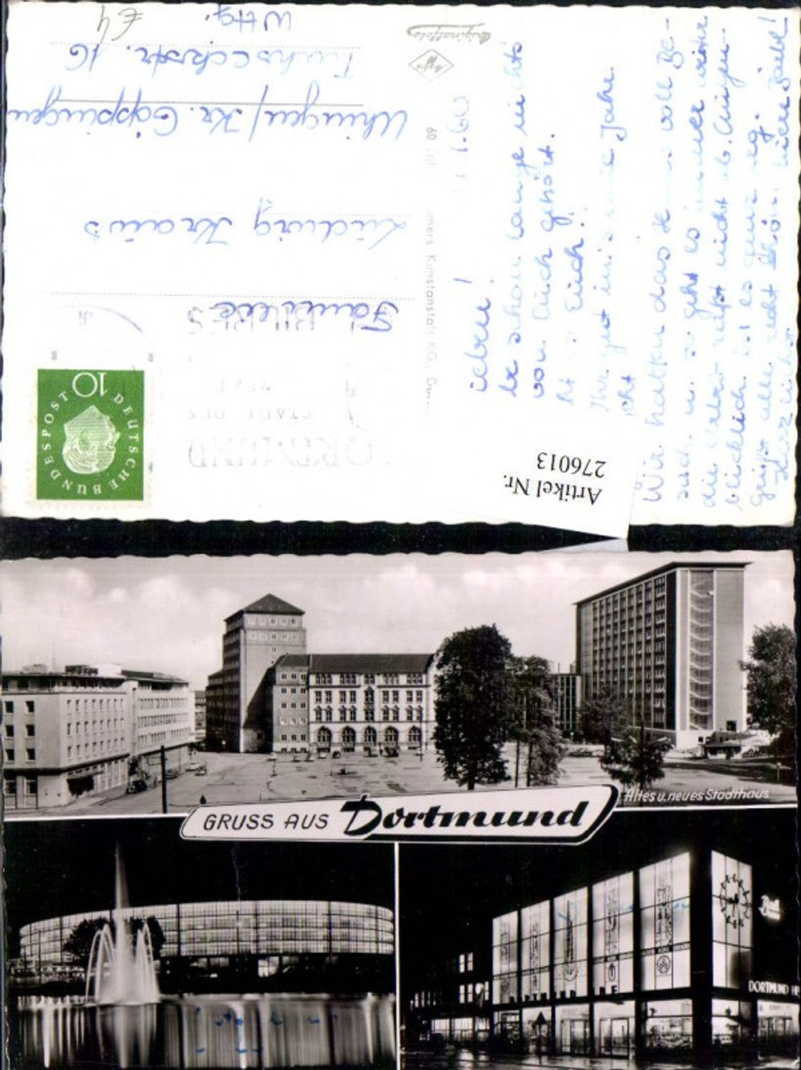 276013,Gruß aus Dortmund Stadthaus Springbrunnen Mehrbildkarte