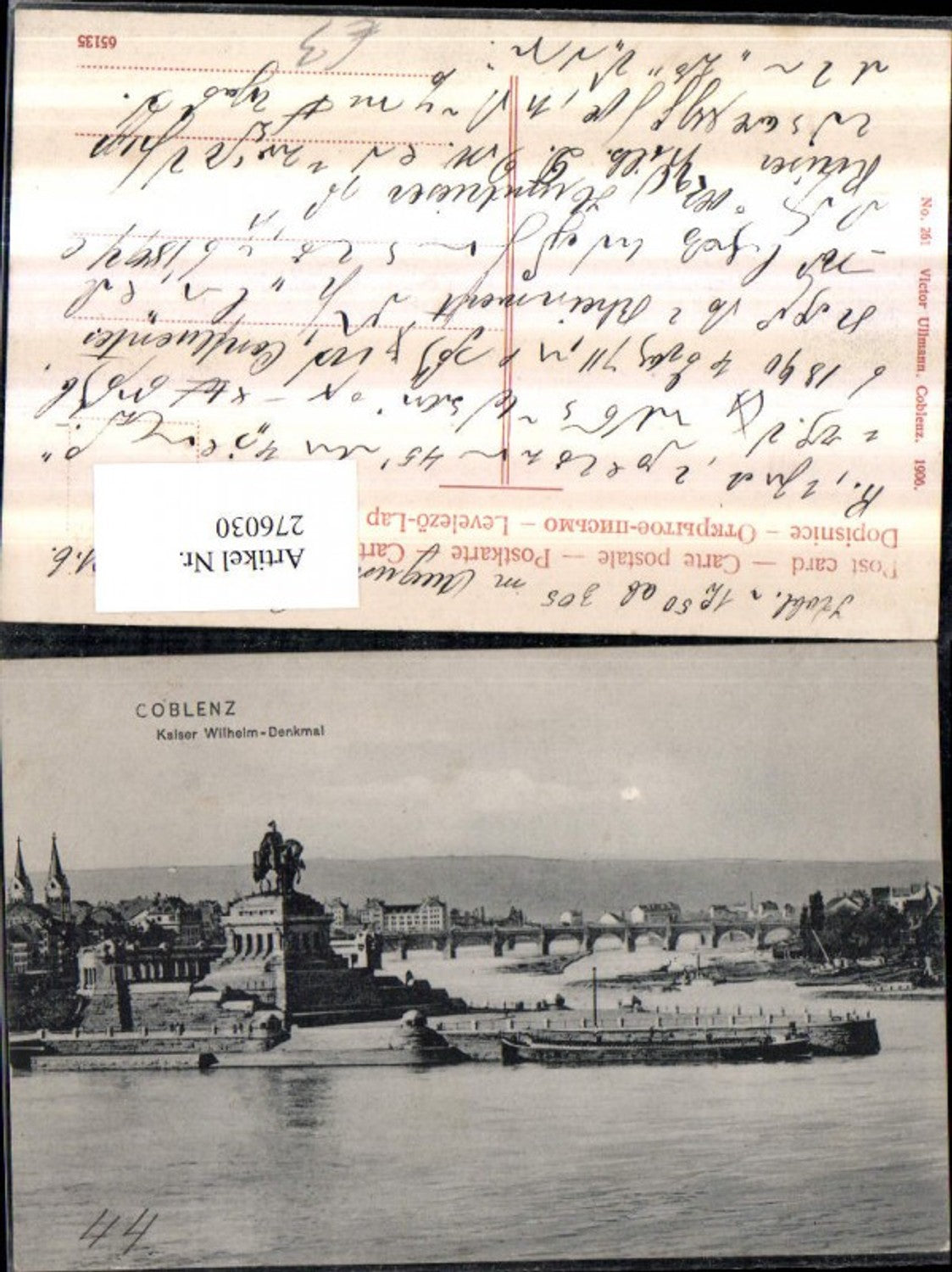 276030,Koblenz Deutsches Eck Kaiser Wilhelm-Denkmal Brücke