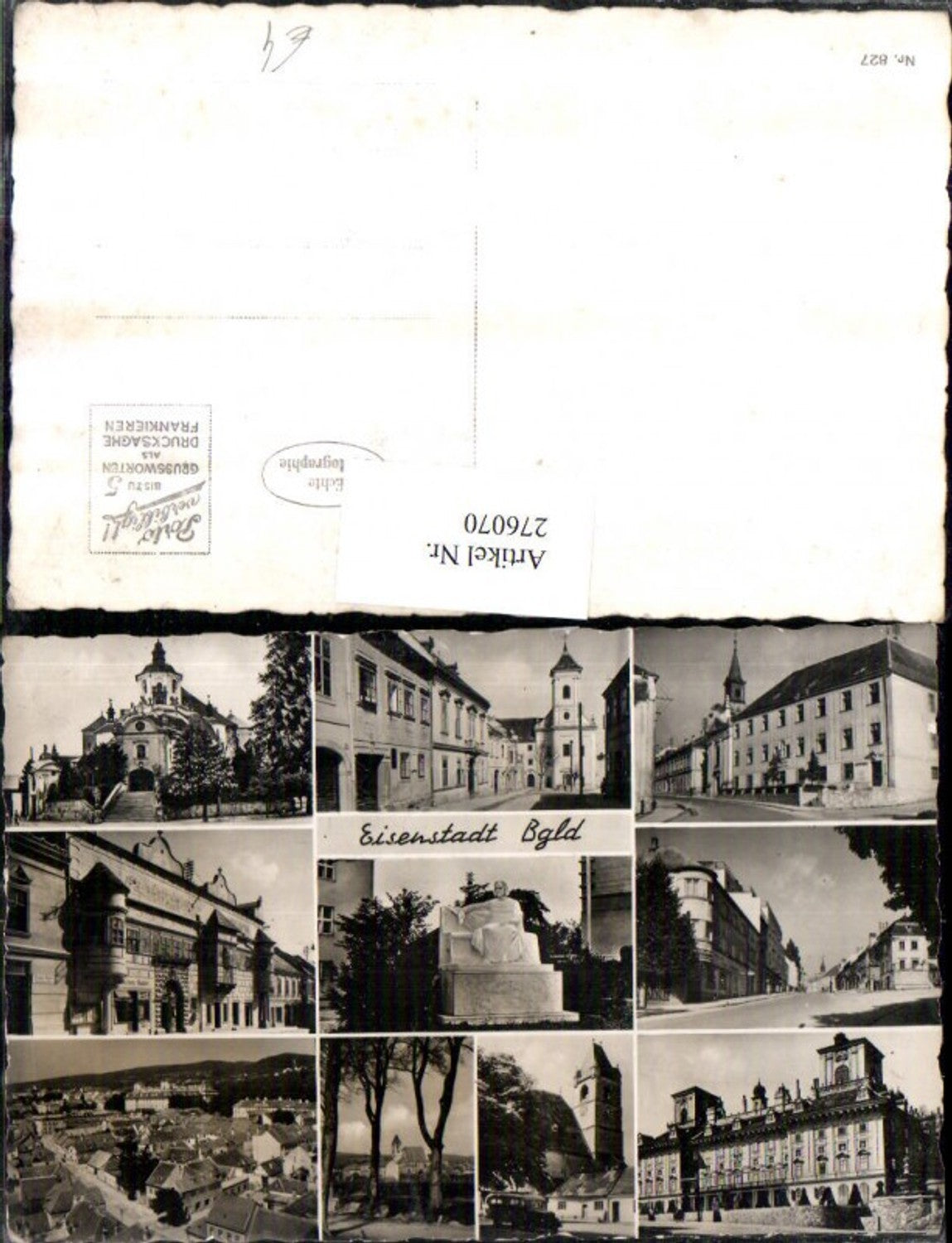 276070,Eisenstadt Totale Kirche Schloss Esterhazy Straßenansichten Denkmal Mehrbildkarte