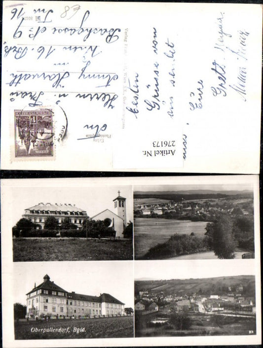 276173,Oberpullendorf Totale Krankenhaus Kirche Mehrbildkarte