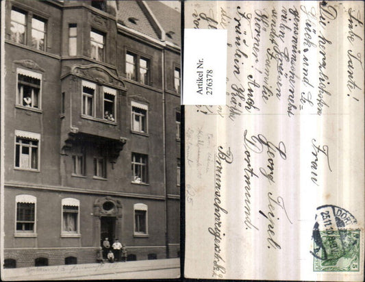 276378,Foto AK Dortmund Kuhlmannstraße Nr. 10 Familie Körner Hausansicht