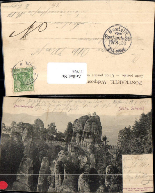 11793,Sächsische Schweiz Basteibrücke Bastei Viadukt b. Lohmen Rathen