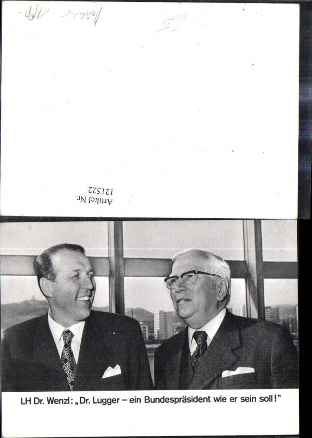 121522,Landeshauptmann Dr. Wenzl u. Dr. Lugger Politik