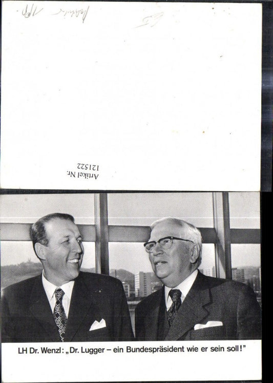 121522,Landeshauptmann Dr. Wenzl u. Dr. Lugger Politik