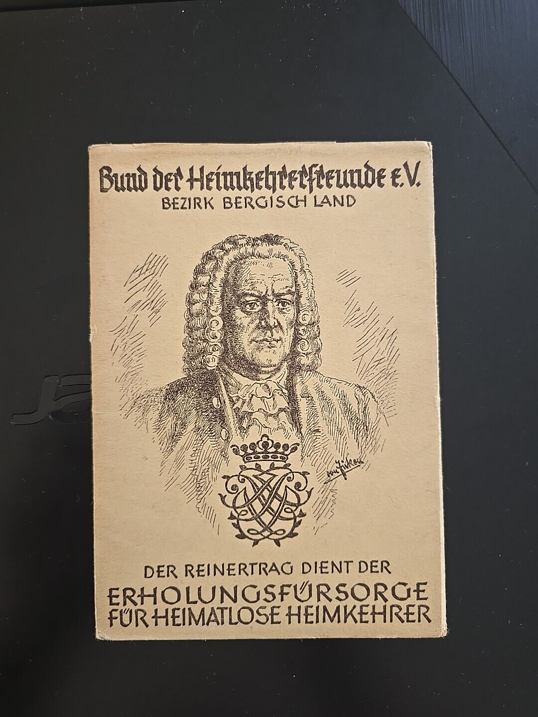 Umschlag Bund d. Heimkehrerfreunde Bergisch Land Hugo von Eicken signiert