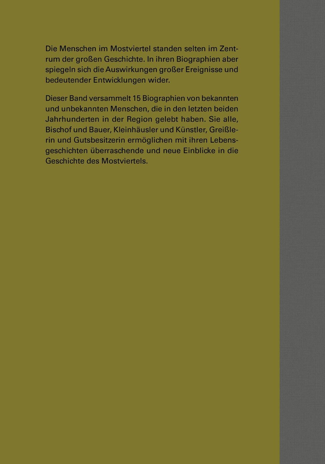 NEU 2022! Mostviertler Biographien (Mosaiksteine Bd. 3) Mostviertel, Amstetten