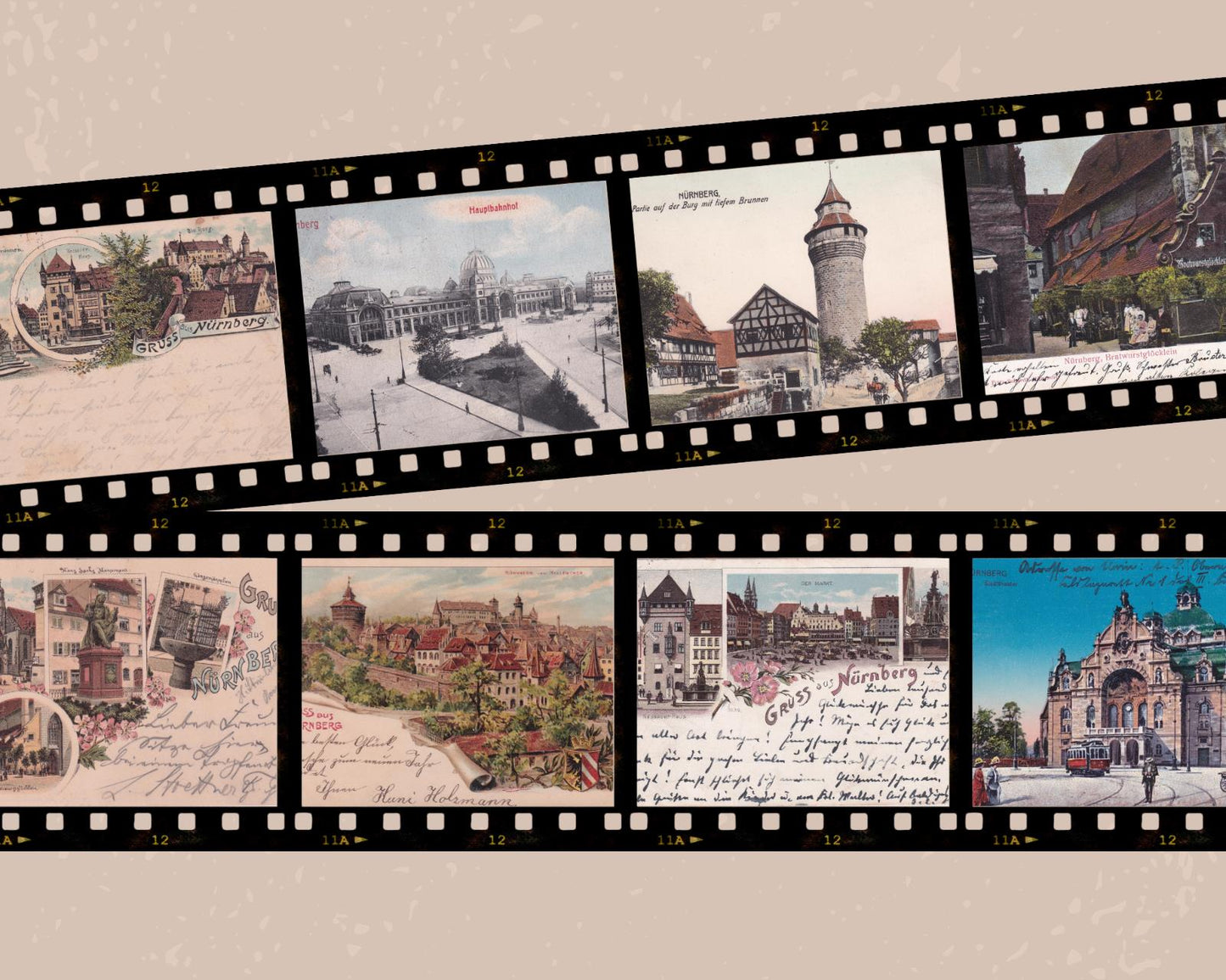 TOP 73 Stück alte Ansichtskarten Scan Konvolut Nürnberg auf USB-Stick