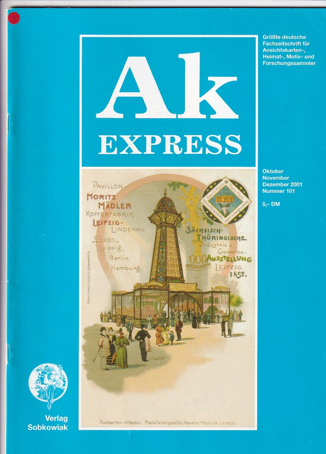 Ak Express, specialist magazine for postcards, issue no. 101, 2001 