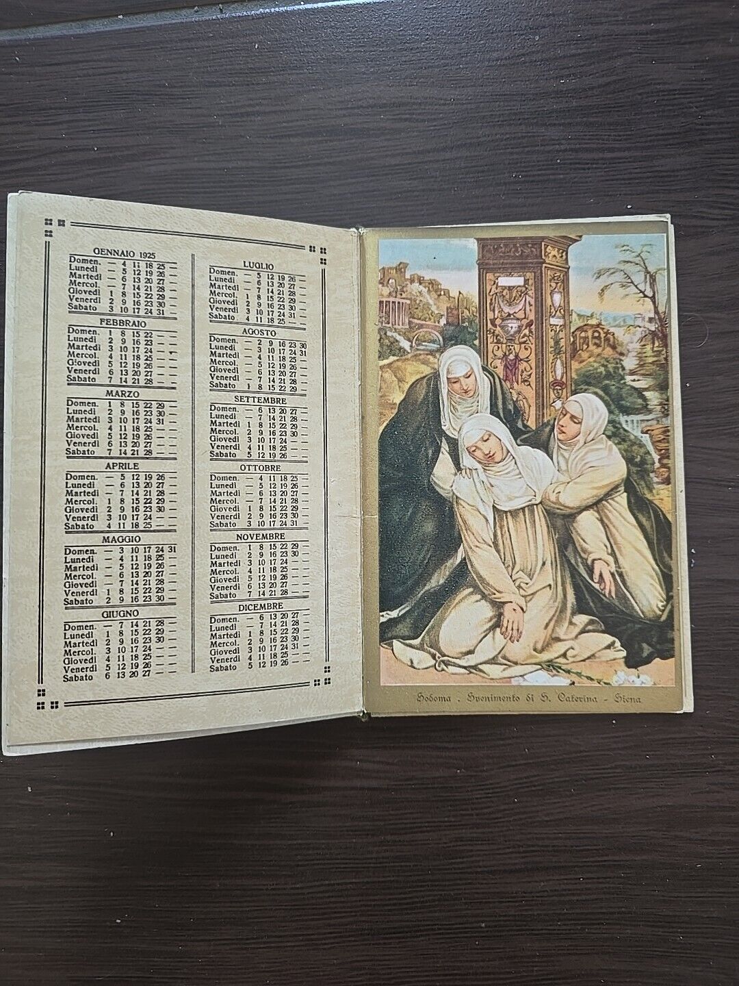 Calendar Religion Capolavori Nell Arte Lithographs Embossed Print Mary Jesus