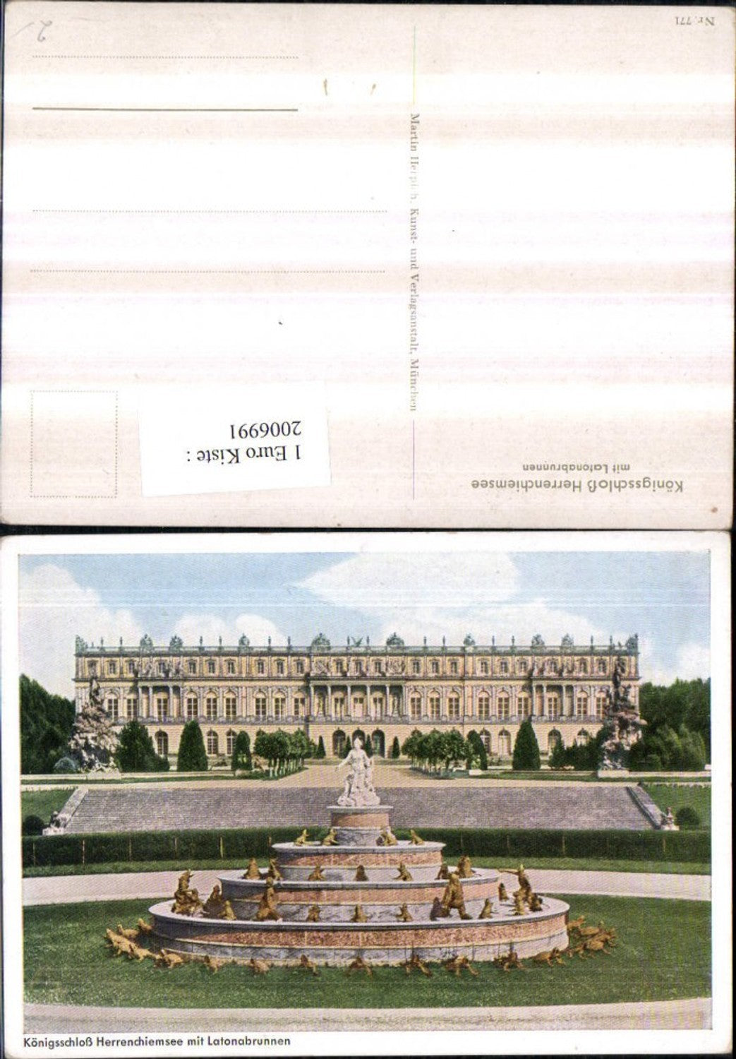 2006991,Königsschloss Schloss Herrenchiemsee m. Latonabrunnen Brunnen