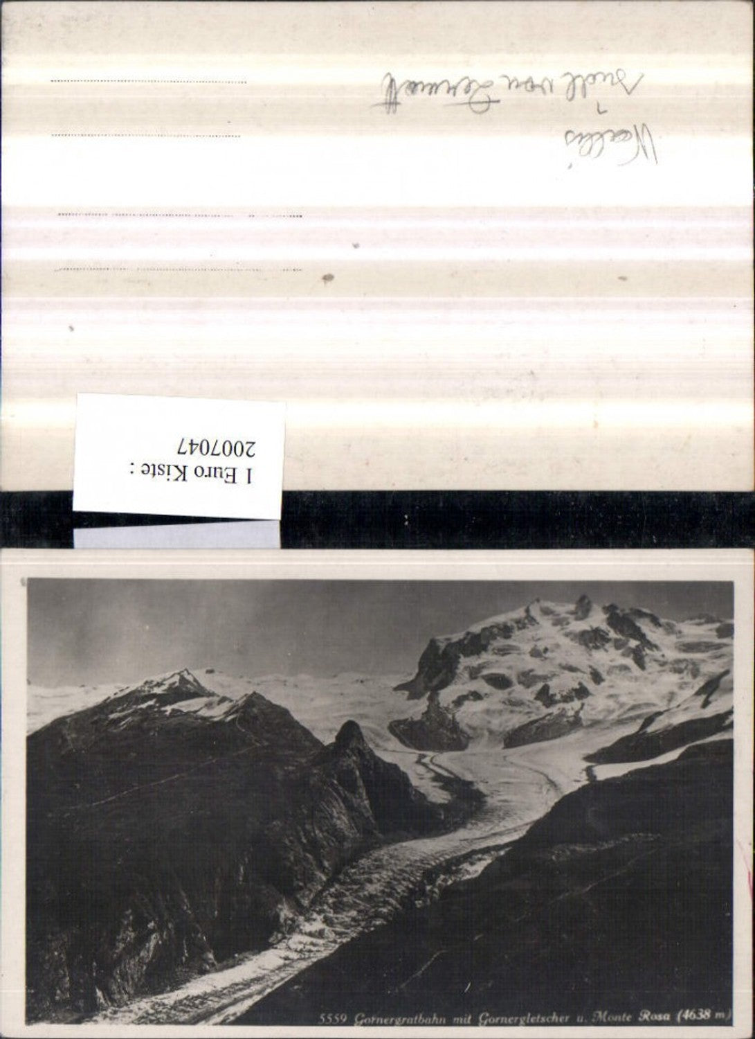 2007047,Gornergratbahn m. Gornergletscher u. Monte Rosa Bergkulisse