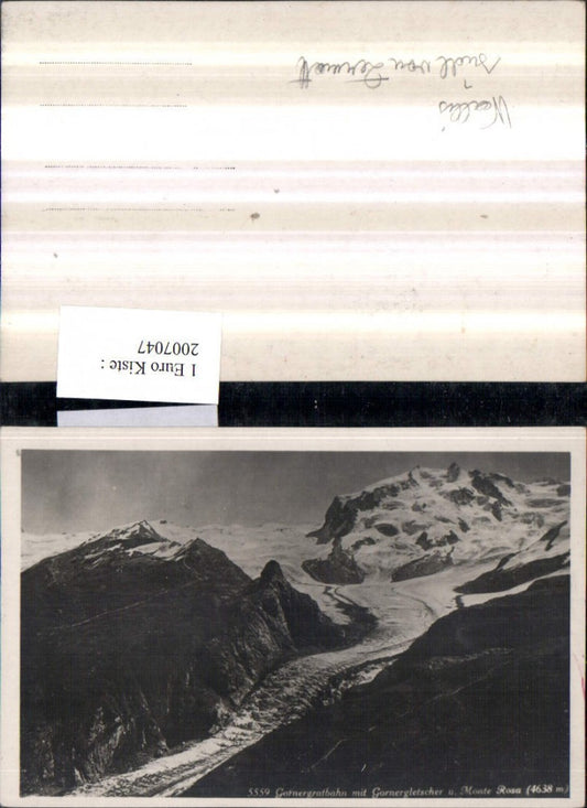 2007047,Gornergratbahn m. Gornergletscher u. Monte Rosa Bergkulisse