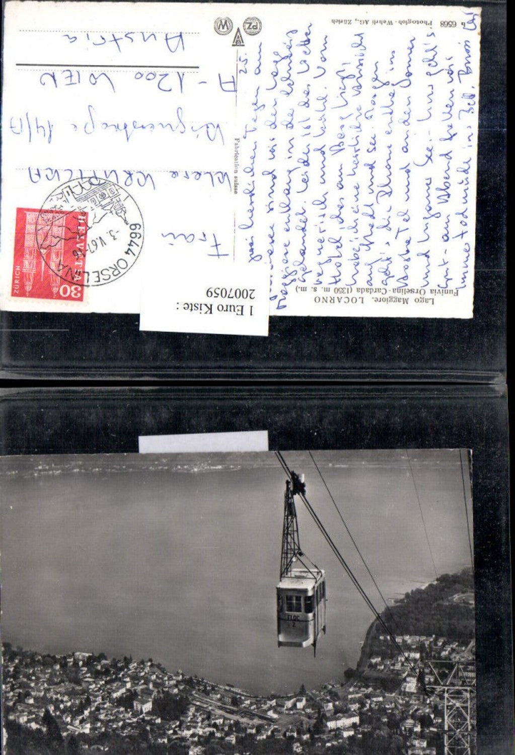 2007059,Lago Maggiore Locarno Totale Funivia Orselina-Cardada Seilbahn Kt Tessin