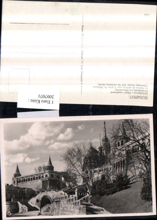 2007071,Budapest Fischerbastei m. Matyaskirche Kloster Kirche