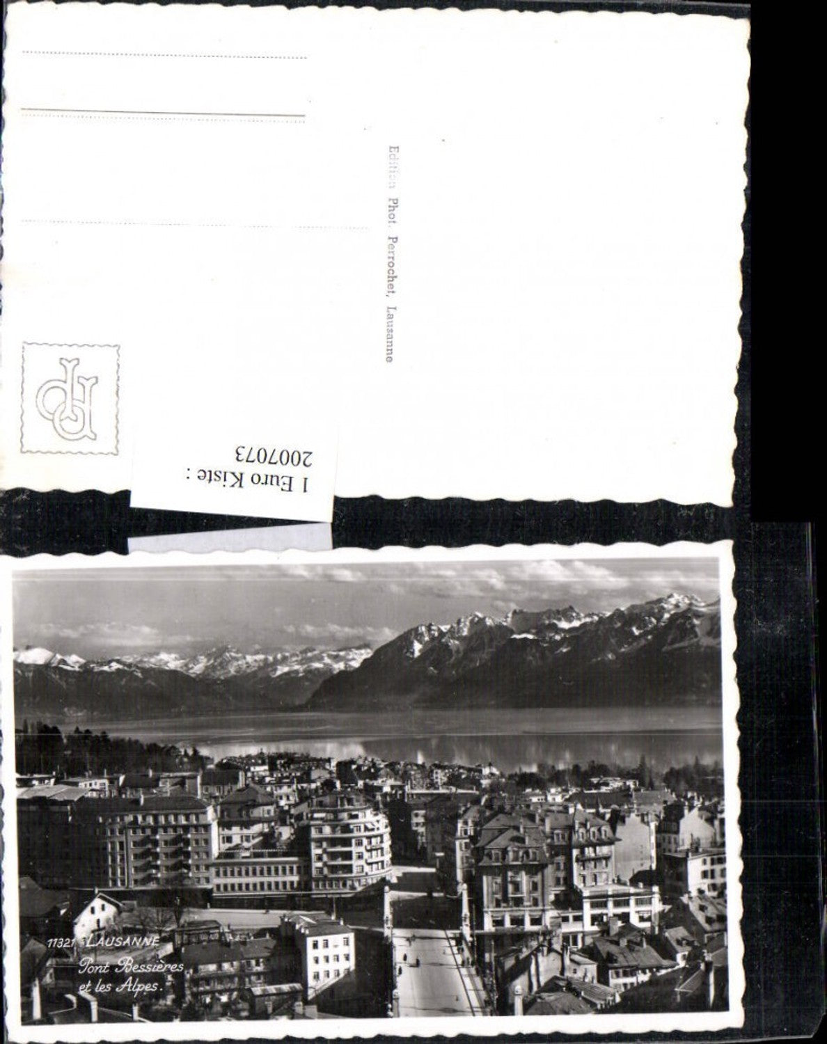 2007073,Lausanne Teilansicht Pont Bessieres et les Alpes Bergkulisse Kt Waadt