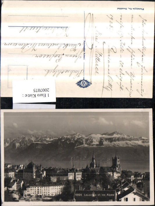 2007075,Lausanne Teilansicht et les Alpes Bergkulisse Kt Waadt