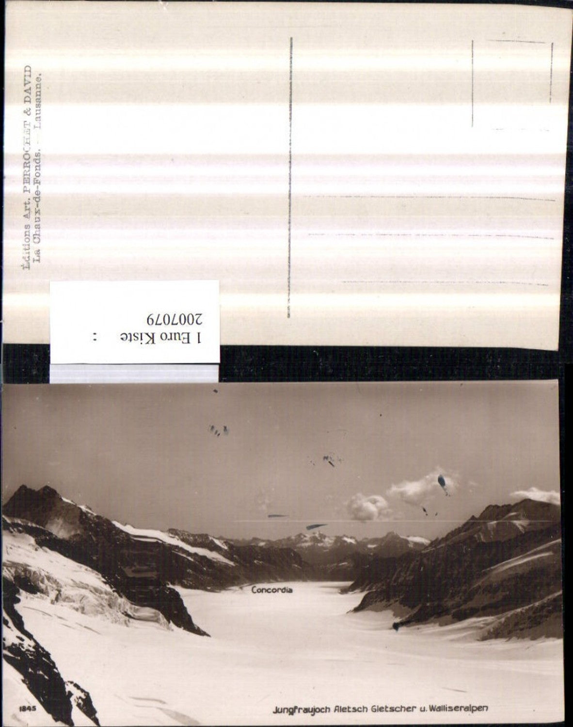 2007079,Jungfraujoch Aletsch Gletscher u. Walliseralpen Bergkulisse b. Grindelwald Kt Bern