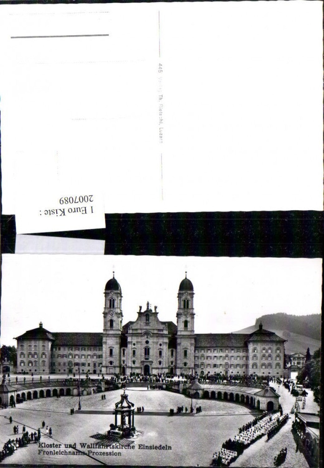2007089,Kloster u. Wallfahrtskirche Kirche Einsiedeln Fronleichnams-Prozession